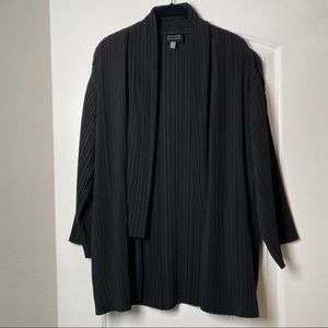 NEW AYR Black Pleated Open Front Jacket